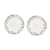 Lot de 2 badges Artyfêtes - "Témoin" Jardin Botanique - Vert sauge et blanc - Ø5 cm