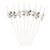 Lot de 8 pailles Artyfêtes - Jardin Botanique - Vert sauge et blanc - 19,5cm 