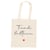 Tote bag Artyfêtes - "Team de la Mariée" - Effet Lin - Noir et rouge - 32 x 60 cm