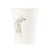 Lot de 8 gobelets Artyfêtes- Jardin Botanique - Carton - Vert sauge et blanc - 255 mL