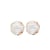 2 Badges Témoin Coachella Mood Blancs - Terracotta, Blush et Or - 5 cm
