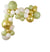 Kit arche de 56 ballons - Crème, vert sauge et or        