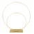 Décoration double cercle sur socle en métal - Or - 40,5 cm, 38,5 cm et 26 cm