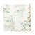 16 Serviettes Sauge Green Blanches, Vert Sauge et Or - 33 x 33 cm - 3 Plis