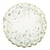 8 Assiettes Sauge Green Blanches, Vert Sauge et Or - 22.5cm