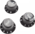 Yellow Parts EZ1215B - Boutons de réglage pour guitare ST - Noir