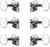 Yellow Parts Mécaniques ind. chromées double trou - lot de 6 (3+3)