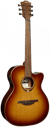 Lâg Tramontane 118 - Guitare folk électroacoustique - Auditorium cutaway - Brown shadow 