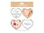 Lot de 4 cercles à tarte ScrapCooking® - Cœur - 7,5 x 8,5 cm
