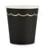 Gobelets festonnés - 200ml noirs et or x 8