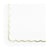 Serviettes festonnées - blanc et or - 33 x 33 cm
