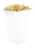 8 boîtes à pop-corn blanc et or