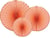Set de 3 eventails - terracotta et or