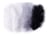 Set de 40 plumes blanches noires - Créalia - 6 à 8 cm