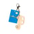 Porte-clefs voiture bois naturel - Créalia