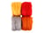 Assortiment 4 pelotes de laine cardées 15 g Créalia - Jaune / rouge / orange / taupe