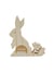 Lapin de paques en bois 3D debout H 15 cm – Créalia