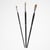 Set de 3 pinceaux synthétiques - manche long - Monali