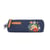 Trousse ronde 1 compartiment Cultura - Bleu - Broderie florale