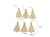 Lot de 6 sapins en bois – 12 cm - Créalia