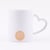 Mug en céramique sublimable - Anse coeur 340 ml - Créalia