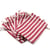 Pochons en coton rayé rouge x8 - 12x9 cm - Créalia