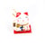 Chat Maneki Neko - Porte-bonheur - Rouge - 4 cm