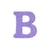 Patch lettre B thermocollant lilas - Créalia