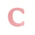 Patch lettre C thermocollant rose - Créalia
