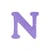 Patch lettre N thermocollant lilas - Créalia