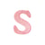 Patch lettre S thermocollant rose - Créalia