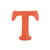 Patch lettre T thermocollant orange - Créalia