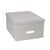 Boîte carton Grise 22,5 x 29,5 x 15 cm - Cultura