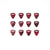 12 médiators celluloïd - 0,71mm - Rouge - Shiver