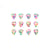 12 médiators celluloïd - 0,81mm - Rainbow - Shiver