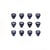 12 médiators celluloïd - 0,96mm - Bleu - Shiver