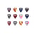 12 médiators celluloïd - 0.46-1.50 mm - Mix pack - Shiver