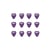 12 médiators nylon - 1,20mm - Violet - Shiver