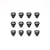 12 médiators nylon - 1,50mm - Noir - Shiver