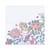 Serviettes en papier fleuris x 16 – 33 x 33 cm – Collection mariage « Rustic wedding » – Créalia