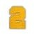 Patch thermocollant numéro 2 – 5 cm – Jaune - Créalia