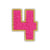 Patch thermocollant numéro 4 – Fuchsia - Créalia