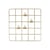 Grille pêle-mêle - 35 x 35 cm - Doré - Cultura