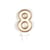 Bougie contour doré 8 - Créalia