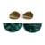 Kit boucles d'oreilles - Vert - Acier inoxydable - Créalia