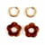Kit boucles d'oreilles créoles - Fleurs écaille - Acier inoxydable - Créalia