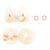 Kit boucles d'oreilles - Écru - Acier inoxydable - Créalia