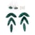 Kit boucles d'oreilles - Vert - Acier inoxydable - Créalia
