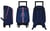 Sac à dos à roulettes La Plume Dorée - Bleu marine - PSG - 1 compartiment