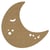 Support en bois à décorer Gomille - lune - 6 MM - 31x30CM - certifié PEFC 100%